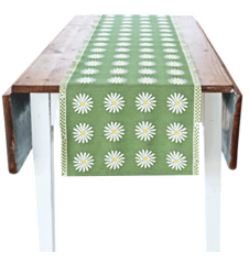 Fabric 35cm Daisy Green