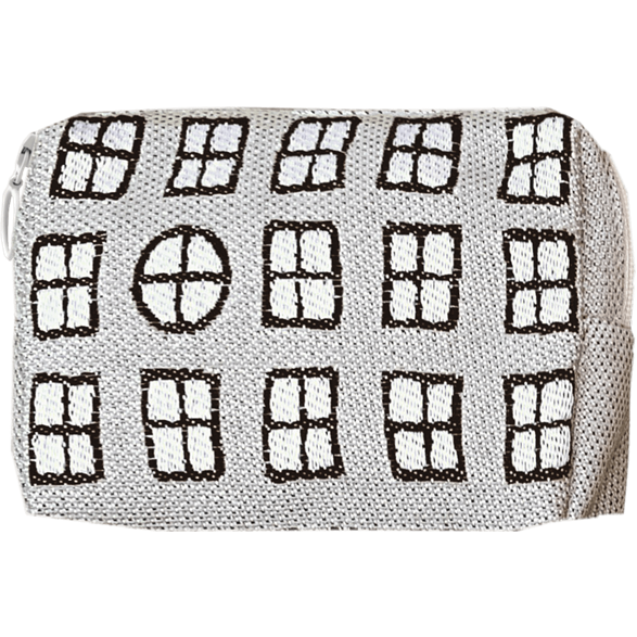Pouch 12cm Windows Grey