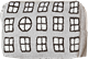 Pouch 12cm Windows Grey