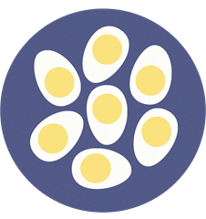 Topfuntersetzer Eier Blau
