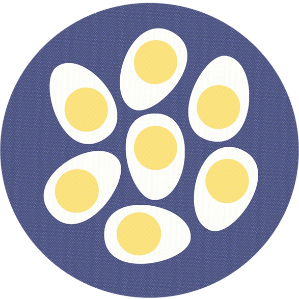 Topfuntersetzer Eier Blau
