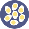 Topfuntersetzer Eier Blau