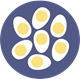 Dessous de Plat Oeufs Bleu