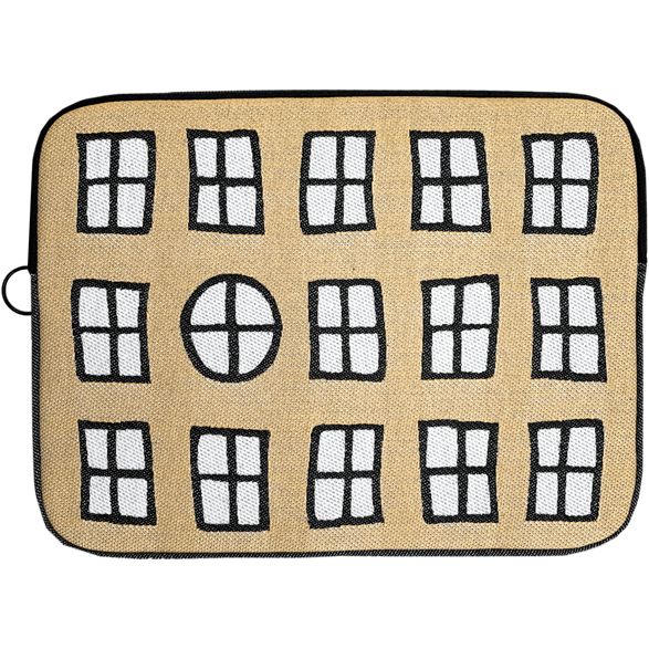 Pochette d'ordinateur Fenêtre Jaune