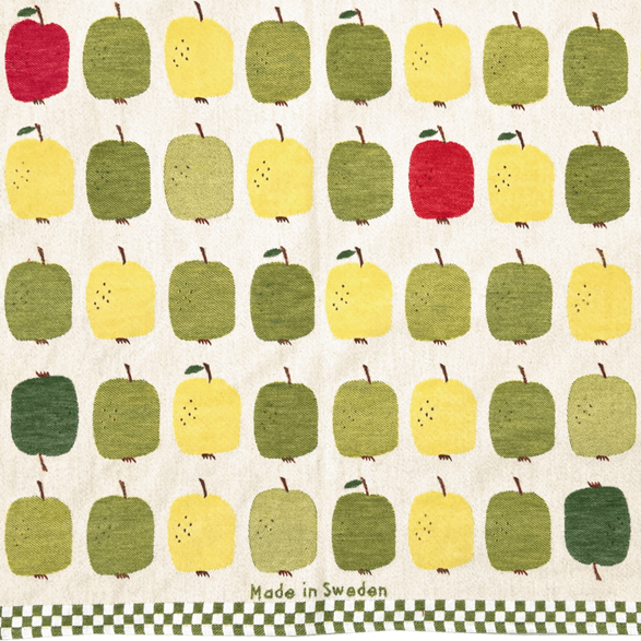 Pläd Äpple Röd