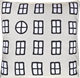 Kissenbezug 45x45cm Fenster Weiss