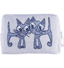 Pochette 12cm Chats  Bleus