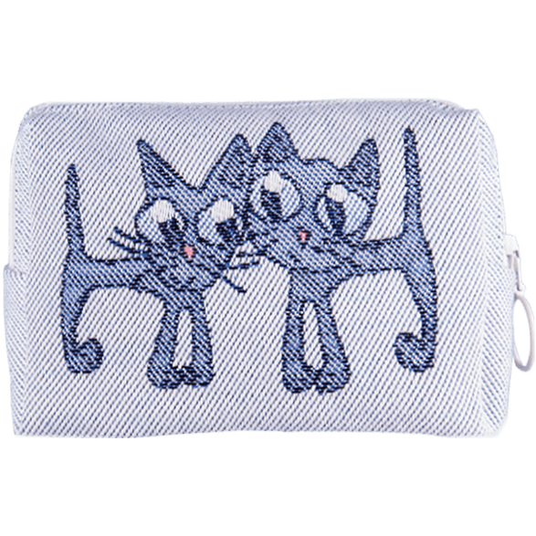 Pochette 12cm Chats  Bleus