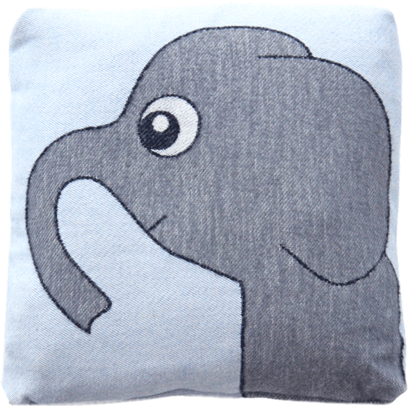 Kuddfodral 30x30cm mjuk Elefant Blå