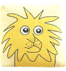 Taie d'oreiller douce 30x30cm Lion