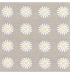 Tissu 145cm Marguerite Gris Clair