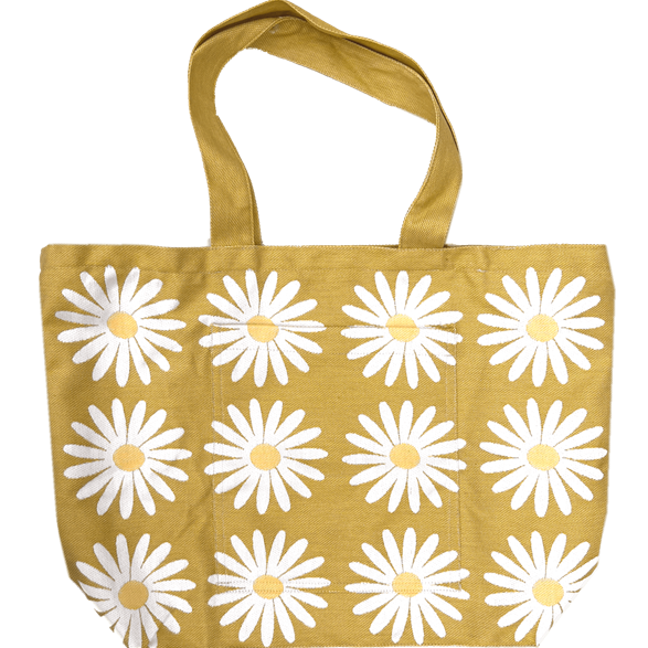 Tote XL Marguerites Lime