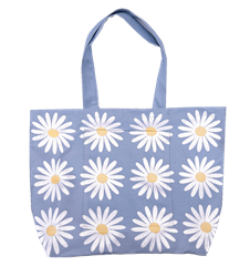 Tote XL Marguerites Bleu Clair