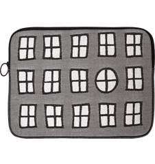 Pochette d'ordinateur Fenêtre Grise Foncée