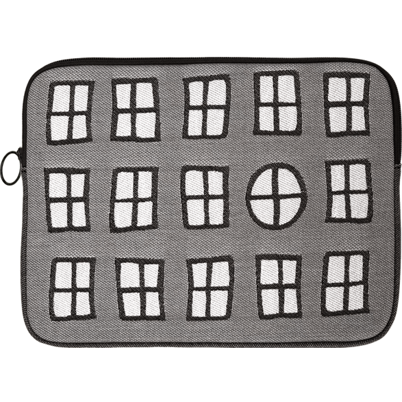 Pochette d'ordinateur Fenêtre Grise Foncée