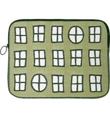 Pochette d'ordinateur Fenêtre Verte