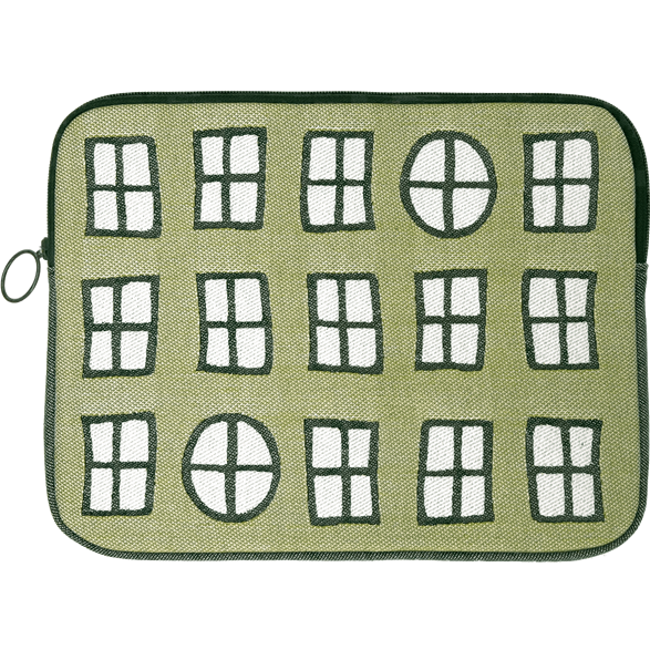 Pochette d'ordinateur Fenêtre Verte