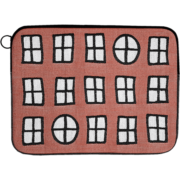Pochette d'ordinateur Fenêtre Rouge