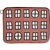 Pochette d'ordinateur Fenêtre Rouge