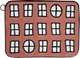 Laptoptasche Fenster Fenster Rostrot