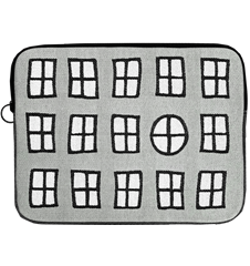 Pochette d'ordinateur Fenêtre Grise