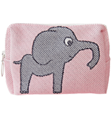 Kulturbeutel 12cm Elefant Rosa
