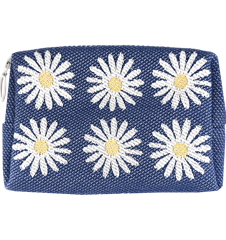 Kulturbeutel 12cm Wiesen-Margerite Blau