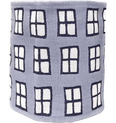 Flower pot cover windows blue