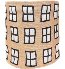 Flower pot cover Windows Yellow