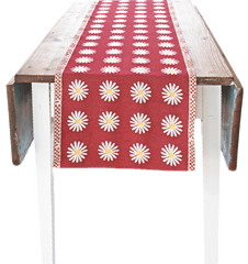 Tissu 35cm Marguerite Rouge Foncé