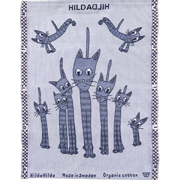 Handduk Katt Gäng Blå