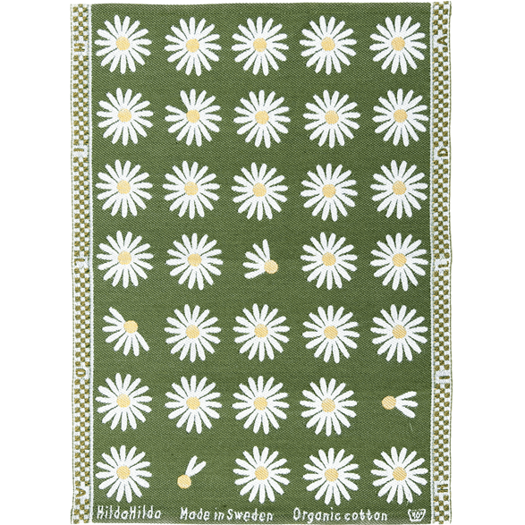 Essuie-mains Marguerites Vert