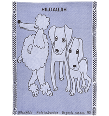 Handtuch 3 Hunde Blau