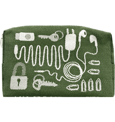 Pochette 18cm Câble Vert