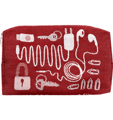 Pouch 18cm Cords Red