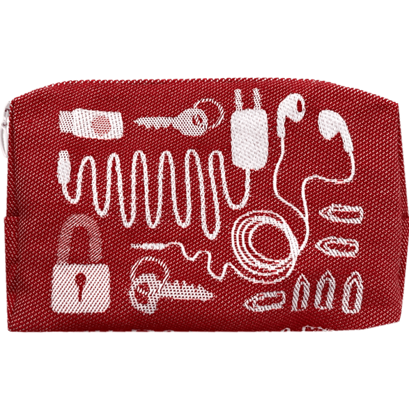 Pouch 18cm Cords Red