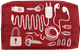 Pouch 18cm Cords Red