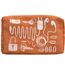 Kulturbeutel 18cm Kabel Orange