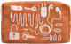 Pouch 18cm Cords Orange