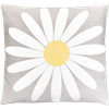 Taie d'oreiller 45x45cm Margerite Grise Claire