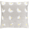 Taie d'oreiller 45x45cm Margerite Grise Claire