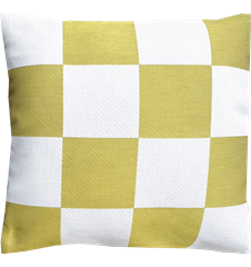 Cushion cover 45x45 Checkered Lime