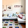 Cushion cover 45x45 Checkered Lime