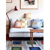 Cushion cover 45x45 Checkered Lime