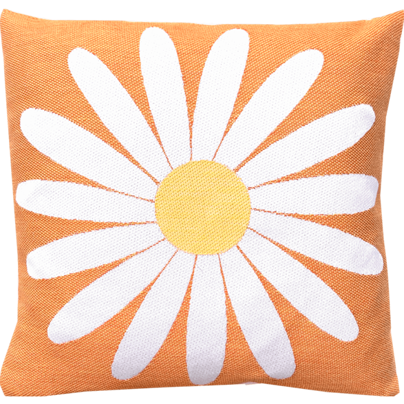 Taie d'oreiller 30x30cm Marguerite Orange