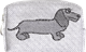 Pouch 8cm Dachshund Grey