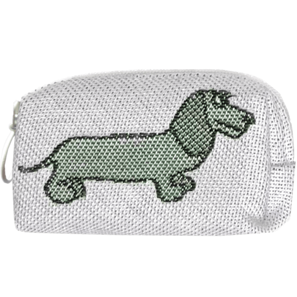 Pouch 8cm Dachshund Green