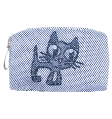 Pouch 8cm Cat Blue