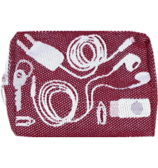 Kulturbeutel 12cm Kabel Burgundy