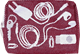 Kulturbeutel 12cm Kabel Burgundy
